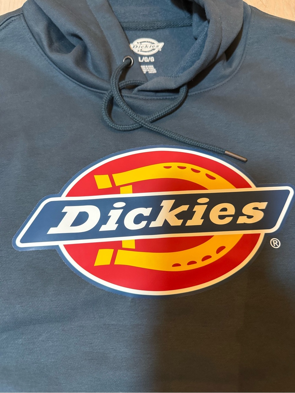 Dickies Men's Logo Pullover Fleece Hoodie, Water Repellent, Dark Navy,Large - Picture 3 of 10